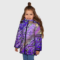 Куртка зимняя для девочки Calligraphic Japan, цвет: 3D-светло-серый — фото 2