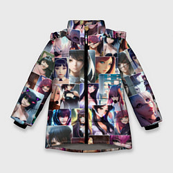 Зимняя куртка для девочки Коллаж из портретов девушек: арт нейросети