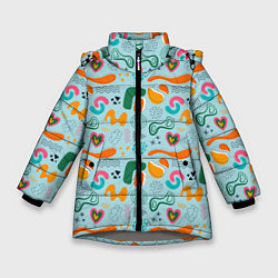 Зимняя куртка для девочки Geometric pattern