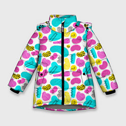 Зимняя куртка для девочки Geometric pattern