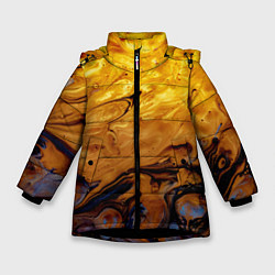 Зимняя куртка для девочки Абстрактное жидкое золото