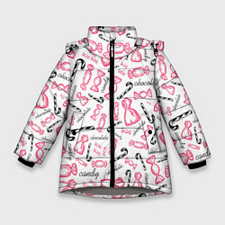 Зимняя куртка для девочки Сладкая жизнь в розовом цвете
