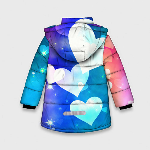 Зимняя куртка для девочки Dreamy Hearts Multicolor / 3D-Черный – фото 2