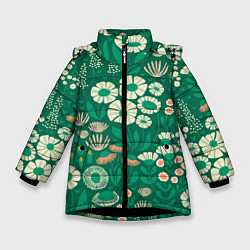 Зимняя куртка для девочки Поле цветов