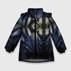 Зимняя куртка для девочки Металлический калейдоскоп