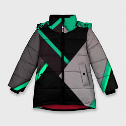 Зимняя куртка для девочки Спортивная геометрия линии