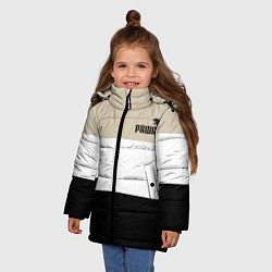 Куртка зимняя для девочки Раша и медведь, цвет: 3D-черный — фото 2