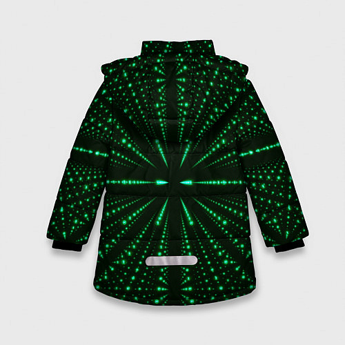Зимняя куртка для девочки Цифровое пространство / 3D-Светло-серый – фото 2