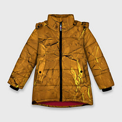 Куртка зимняя для девочки Золотое стекло, цвет: 3D-красный