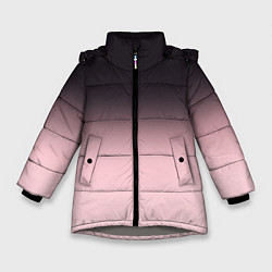 Зимняя куртка для девочки Градиент: от черного к розовому