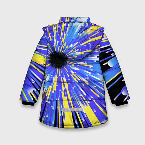 Зимняя куртка для девочки BMW - neon pattern - Germany / 3D-Красный – фото 2