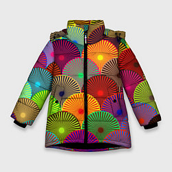 Зимняя куртка для девочки Multicolored circles