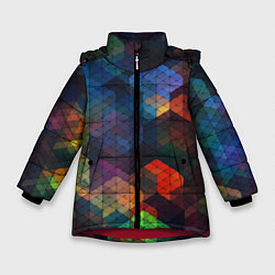 Зимняя куртка для девочки Стеклянная мозаика цветная