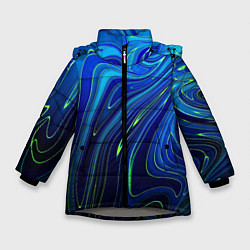 Куртка зимняя для девочки Blurred colors, цвет: 3D-светло-серый