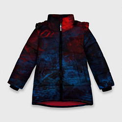 Зимняя куртка для девочки Космическая абстракция битва