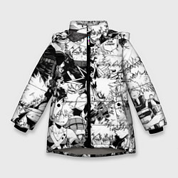 Куртка зимняя для девочки Кацуки Бакуго - Моя геройская академия, цвет: 3D-светло-серый