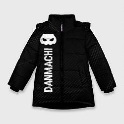 Зимняя куртка для девочки DanMachi glitch на темном фоне: по-вертикали