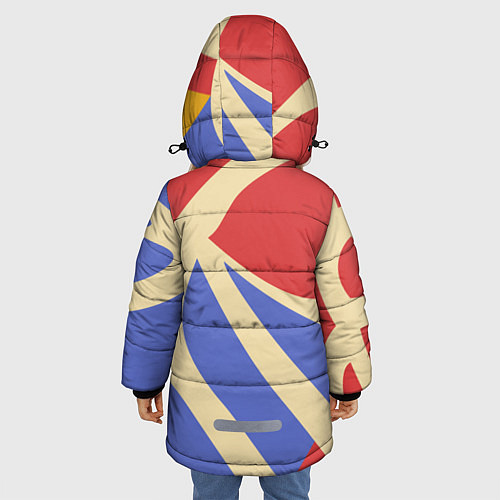 Зимняя куртка для девочки Абстракция в стиле модерн / 3D-Светло-серый – фото 4