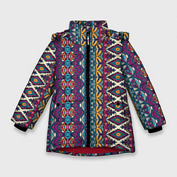 Зимняя куртка для девочки Мексиканский орнамент