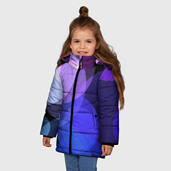 Куртка зимняя для девочки Цветные диски, цвет: 3D-черный — фото 2