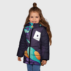 Куртка зимняя для девочки Roblox graffity splash, цвет: 3D-черный — фото 2