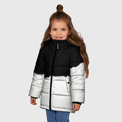 Куртка зимняя для девочки Оторванный лист бумаги, цвет: 3D-светло-серый — фото 2
