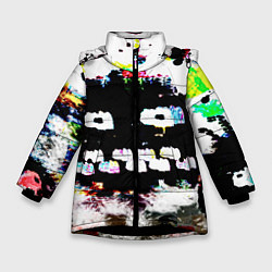 Куртка зимняя для девочки Плохие парни 2, цвет: 3D-черный