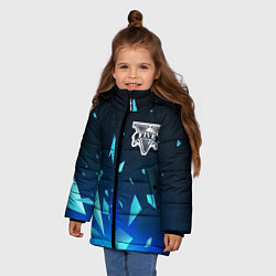 Куртка зимняя для девочки GTA взрыв частиц, цвет: 3D-черный — фото 2