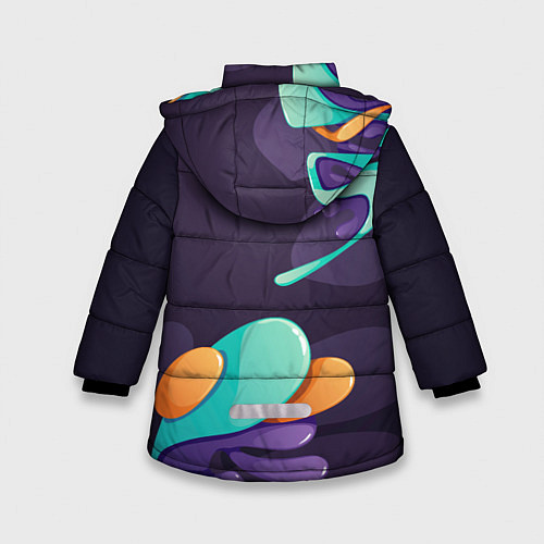 Зимняя куртка для девочки GTA graffity splash / 3D-Черный – фото 2