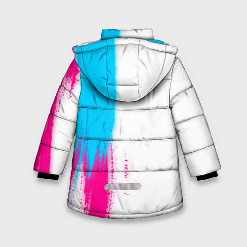 Зимняя куртка для девочки Akame ga Kill neon gradient style: по-вертикали / 3D-Черный – фото 2