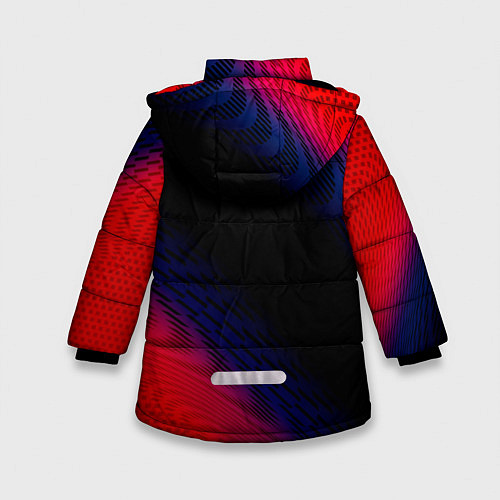 Зимняя куртка для девочки UAZ красный карбон / 3D-Черный – фото 2