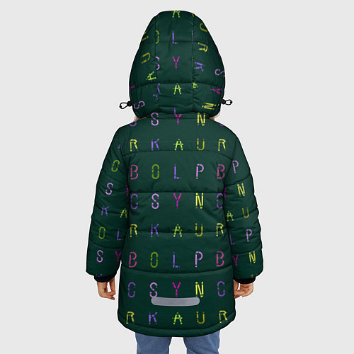 Зимняя куртка для девочки English pencil / 3D-Светло-серый – фото 4