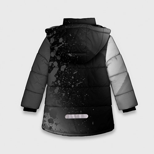 Зимняя куртка для девочки Akira glitch на темном фоне: по-вертикали / 3D-Черный – фото 2