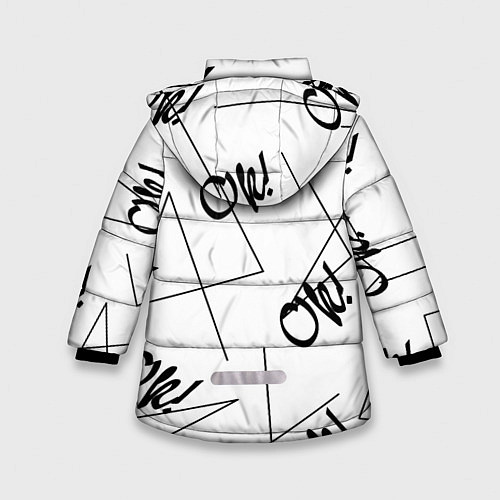 Зимняя куртка для девочки Ok / 3D-Черный – фото 2