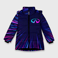 Зимняя куртка для девочки Infiniti neon speed lines