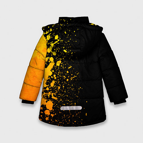 Зимняя куртка для девочки Black Butler - gold gradient: по-вертикали / 3D-Черный – фото 2