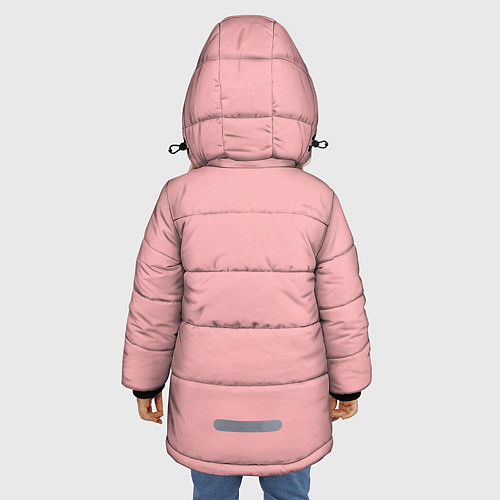 Зимняя куртка для девочки Girl in black dress - pink / 3D-Светло-серый – фото 4
