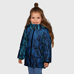 Куртка зимняя для девочки Смешение красок, цвет: 3D-черный — фото 2