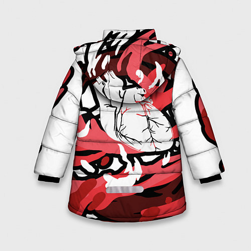 Зимняя куртка для девочки The Bloody Heart / 3D-Черный – фото 2