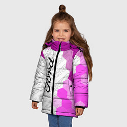 Куртка зимняя для девочки Ford pro racing: по-вертикали, цвет: 3D-черный — фото 2