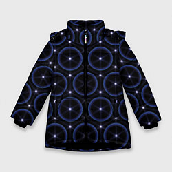 Куртка зимняя для девочки Ясна3 - Круги, цвет: 3D-черный