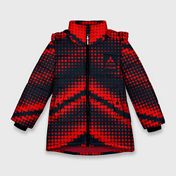 Куртка зимняя для девочки Mitsubishi sign, цвет: 3D-красный