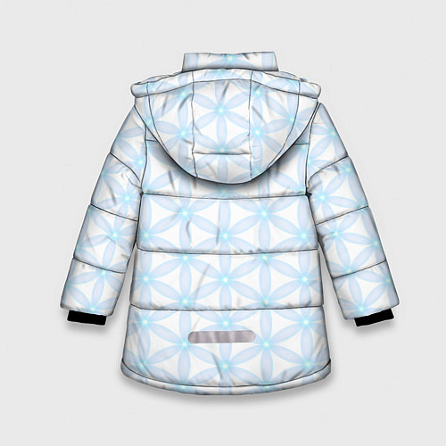 Зимняя куртка для девочки Ясна3 - Цветок жизни светлый / 3D-Светло-серый – фото 2