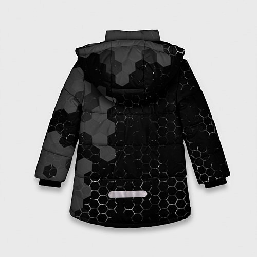 Зимняя куртка для девочки Valorant glitch на темном фоне: по-вертикали / 3D-Черный – фото 2