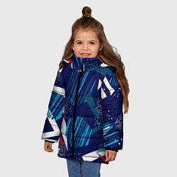 Куртка зимняя для девочки Текстурный грандж, цвет: 3D-светло-серый — фото 2