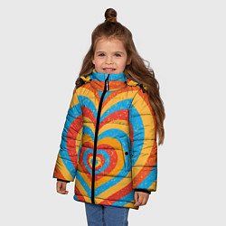 Куртка зимняя для девочки Sunny heart, цвет: 3D-светло-серый — фото 2