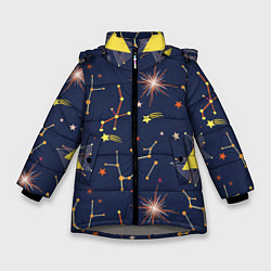 Зимняя куртка для девочки Созвездия