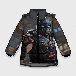 Куртка зимняя для девочки Gears of war Клейтон Кармайн, цвет: 3D-светло-серый