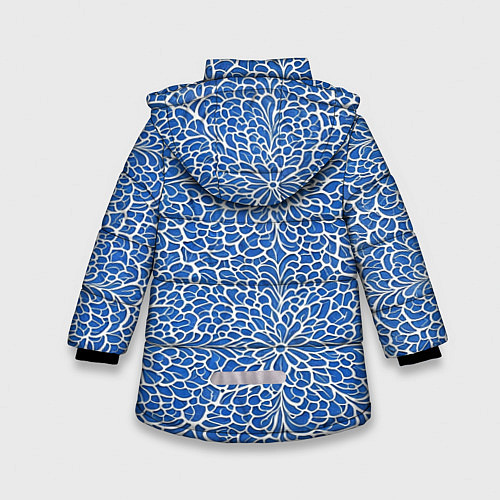 Зимняя куртка для девочки Ажурные узоры / 3D-Черный – фото 2