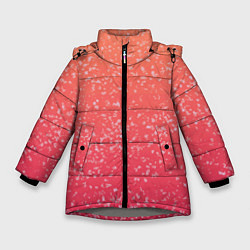 Зимняя куртка для девочки Абстракция персиковый